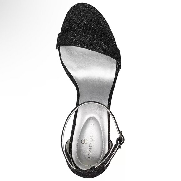 BANDOLINO ARMORY Women's Block Heel Dress Sandals Glitter Fabric Size 11 - Picture 5 of 7